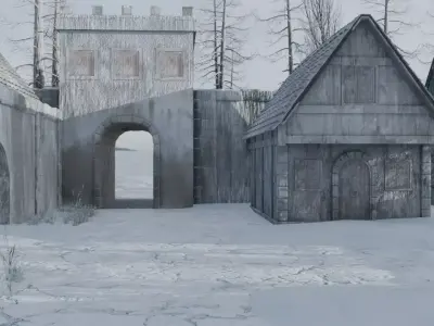 Winter Castle 3D model