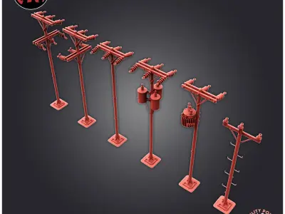 Utility Poles 3D print model