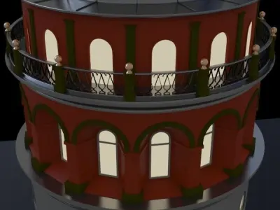 galata tower 3D model