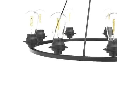 Progress Lighting Debut 9-Light Graphite Modern Chandelier 3D model