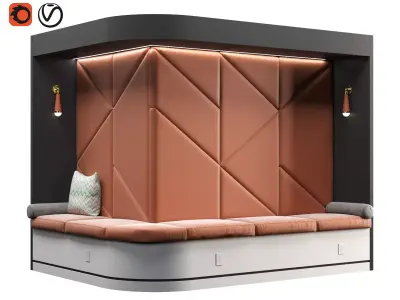  Restaurant and Office Lobi Seating 14 3D model