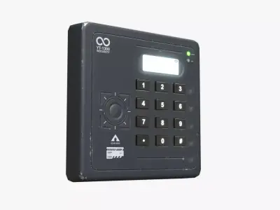 Electronic Door Lock Low-poly 3D model