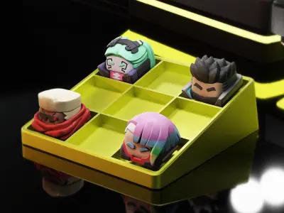 Cyberpunk Edgerunners Keycaps - Mechanical Keyboard 3D print model