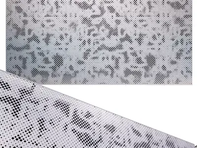 perforated metal panel N15 3D model 3D model