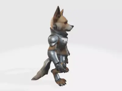 humanoid robotic dog 3D model