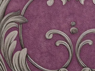 Royal Plum Damask Wallpaper Texture