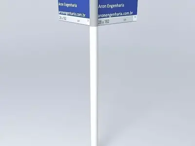 Street plate Free 3D model