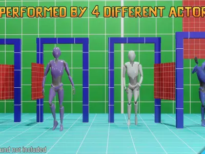 Open Door animations - Motion Cast09 Vol1 3D model