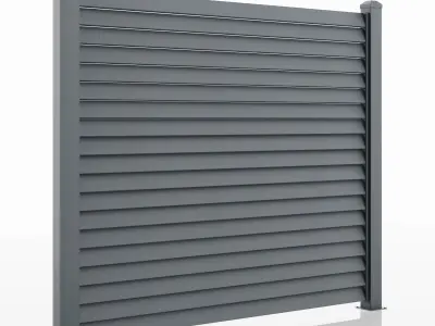 Aluminum Fence Panel -Model 1- 3D model