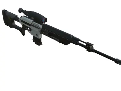 SCI-FI SVD Sniper rifle Low-poly 3D model