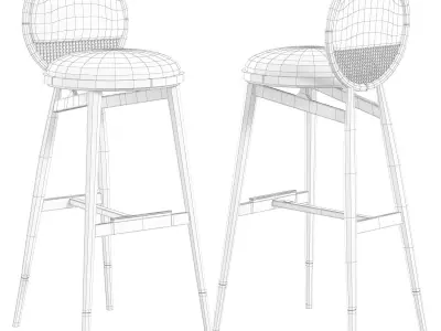 Bar chair dean Low-poly 3D model