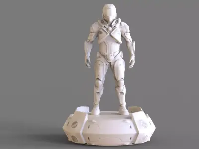 Cyborg Sculpture 3D print model