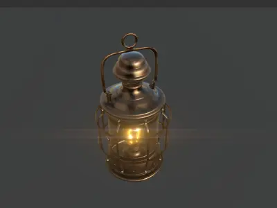 VINTAGE LANTERN - ANTIQUE BRONZE lamp Low-poly 3D model