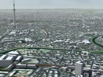 Tokyo Japan Low-poly 3D model