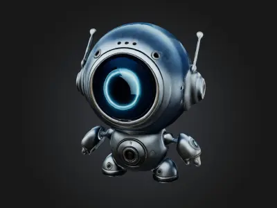 Cyclops Robo Cyborg  Low-poly 3D model