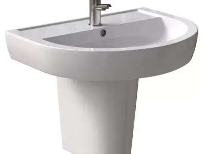 Bianco Modern Wall Hung Basin 3D model