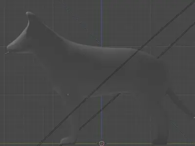 Basic Fox or Wolf etc Template Low-poly 3D model