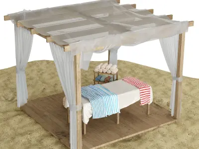 Beach outdoor set 8 3D model