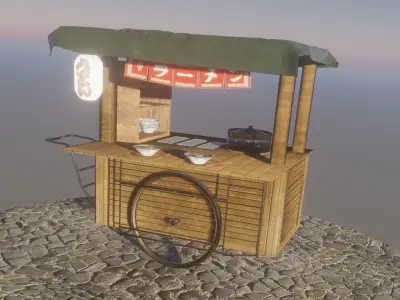 Ramen stall Free 3D model