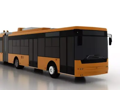 Trolleybus Bogdan T90111 Low Low-poly 3D model