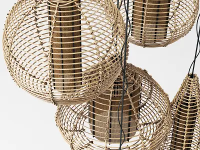 Lamp light form rotang thick n1 3D model