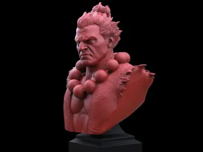Akuma Bust-Street Fighter 3D print model