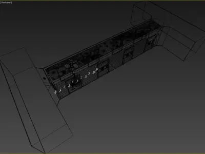 Animated Sci-Fi Corridor  Low-poly 3D model