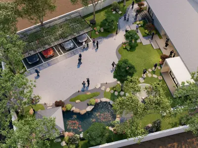 Modern Japanese Garden 3D model