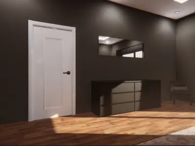 Unity HDRP Bedroom Free low-poly 3D model