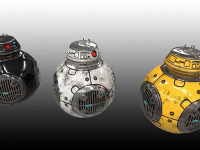 Droid star wars bb Low-poly 3D model