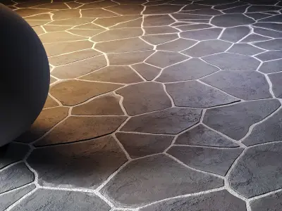 Floor Stone - PBR - 4K - PNG - Seamless 3D model
