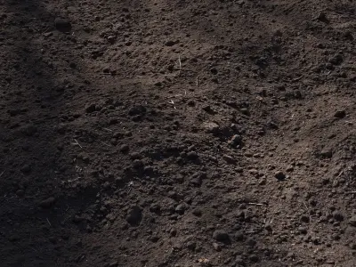 Ground square piece of dirt 3D model