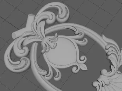 dekor golden ornate ornament 3D model purchase