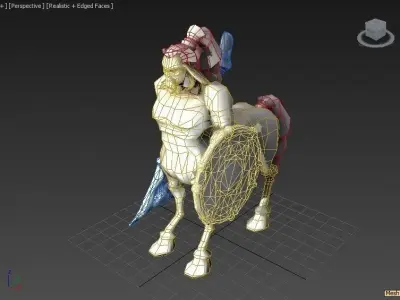 Wild Centaur Low-poly 3D model