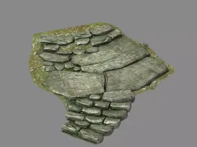 New Village - stone steps 03 3D model