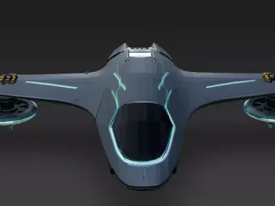 Flying Drone Collection Pack Low-poly 3D model