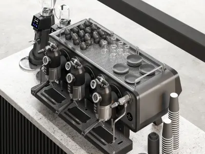 coffee shop 03 3D model