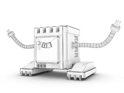 Funny Robot Character 3D model