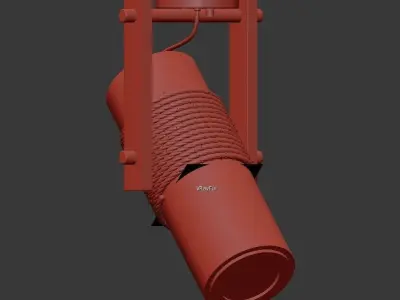 Vintage Wood Rope LED 3D model