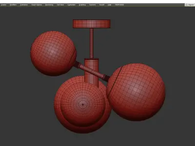 GLOBAL BURNISHED COATING CHANDELIER Low-poly 3D model