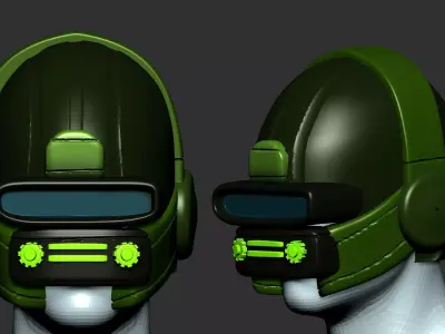 helmet high poly sculpt 3d printable ver 7 3D model 3D model 75