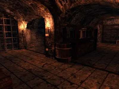 Medieval Dungeon - Modular Low-poly 3D model