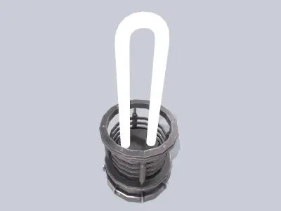Sci fi lamp Low-poly 3D model buy