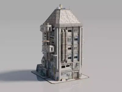 Neighborhood tower Building 2 3D model