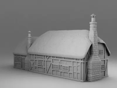Barn of vikings 3D print model