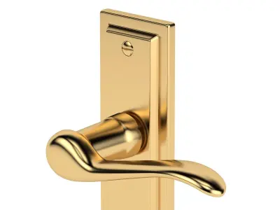 Urfic Porto Door Handles Brass 3D model