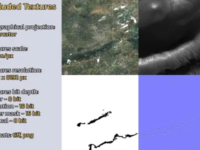 Yuncheng China City Landscape 3D Model 3D model