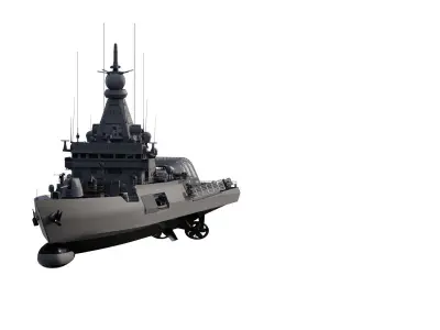 Long range patrol boat 3D model