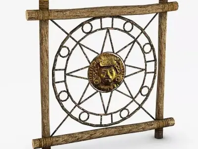 Ancient ornament Low-poly 3D model