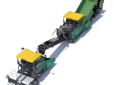 Paving Machines Collection 3D model